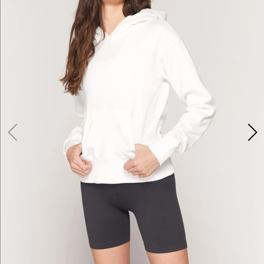 $128 Spiritual Gangster Luxe Skye Hoodie in Stone White Size M